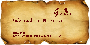 Gáspár Mirella névjegykártya