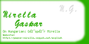 mirella gaspar business card